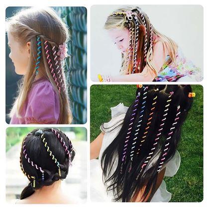 Imaginea din Decorațiuni pentru păr - spirale cu mărgele 6 buc