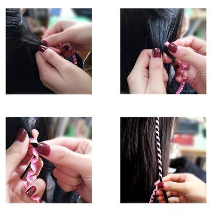 Imaginea din Decorațiuni pentru păr - spirale cu mărgele 6 buc