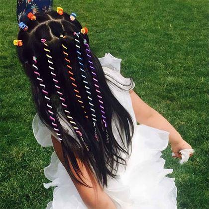 Imaginea din Decorațiuni pentru păr - spirale cu mărgele 6 buc