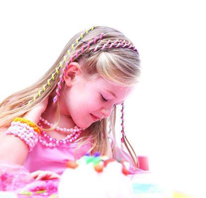 Imaginea Decorațiuni pentru păr - spirale cu mărgele 6 buc