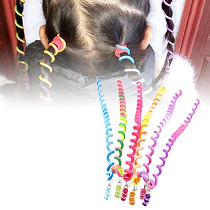 Imaginea din Decorațiuni pentru păr - spirale cu mărgele 6 buc