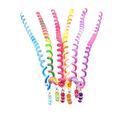 Imaginea din Decorațiuni pentru păr - spirale cu mărgele 6 buc