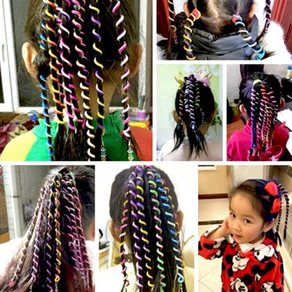 Imaginea din Decorațiuni pentru păr - spirale cu mărgele 6 buc