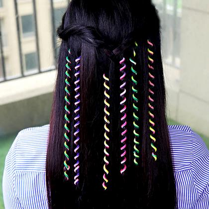 Imaginea din Decorațiuni pentru păr - spirale cu mărgele 6 buc