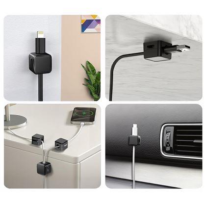 Imaginea din Suporturi magnetice autocolante pentru cabluri, 6 bucăți