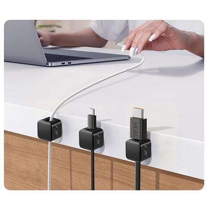 Imaginea din Suporturi magnetice autocolante pentru cabluri, 6 bucăți