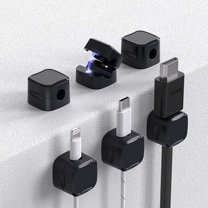 Imaginea din Suporturi magnetice autocolante pentru cabluri, 6 bucăți