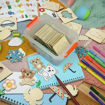 Imaginea din Set din lemn pentru desen, 100 bucăți