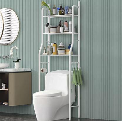 Imaginea Raft cu polițe deasupra toaletei - alb