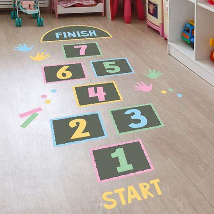 Imaginea din Autocolante pentru podea - șotron