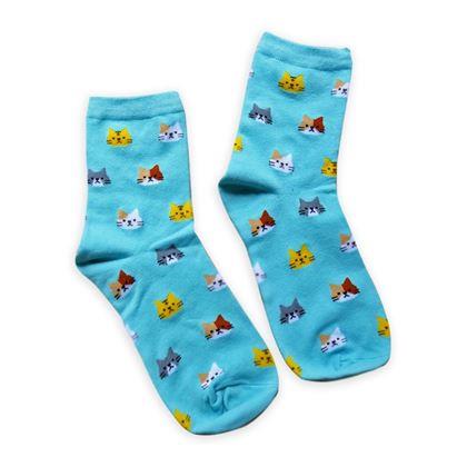 Imaginea din Șosete cu pisici  -  albastre