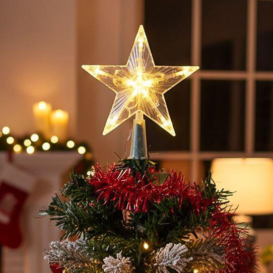 Imaginea din Stea de Crăciun luminoasă pentru brad -  lumină caldă