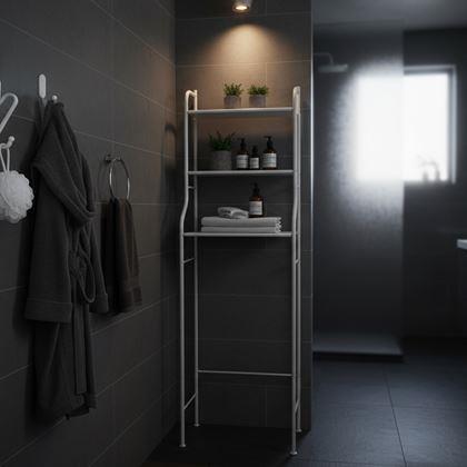 Imaginea din Raft cu polițe deasupra toaletei - alb