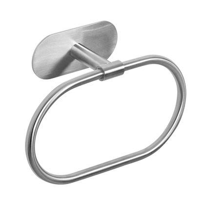 Imaginea din Suport adeziv pentru prosoape, formă de inel - argintiu