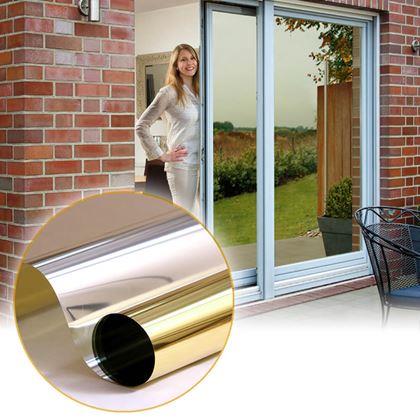 Imaginea din Folie oglindă pentru ferestre 200 cm  - auriu