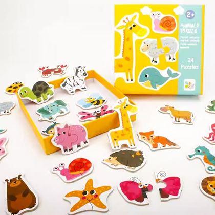 Imaginea din Puzzle pentru copii - animăluțe