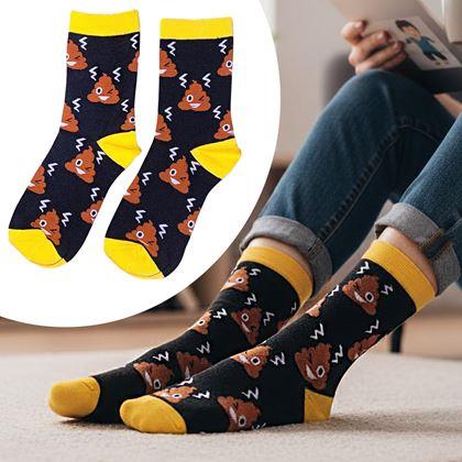 Imaginea din Șosete cu imprimeu de căcat