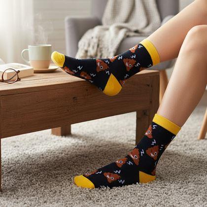 Imaginea din Șosete cu imprimeu de căcat