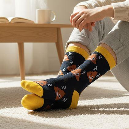 Imaginea din Șosete cu imprimeu de căcat