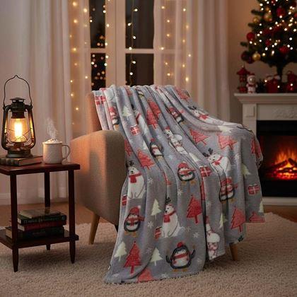 Imaginea din Pătură de Crăciun luminată