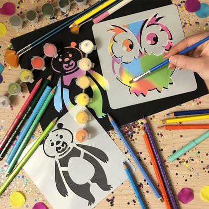 Imaginea din Modele de animale pentru pictura 13x13 cm 12 buc