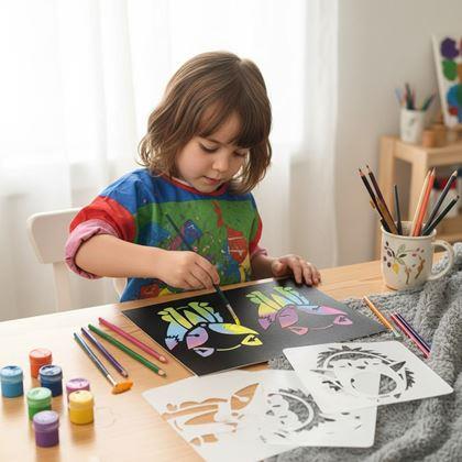 Imaginea din Modele de animale pentru pictura 13x13 cm 12 buc