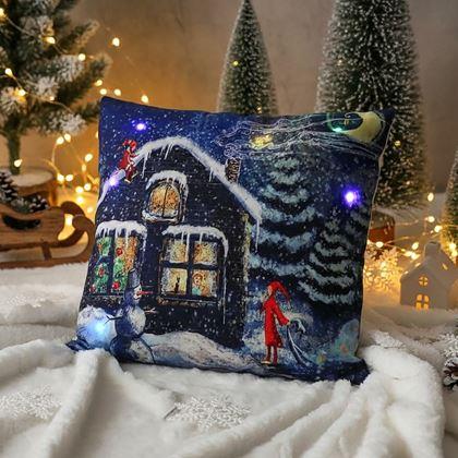 Imaginea din Pernă luminoasă de Crăciun  -  cabana de Craciun