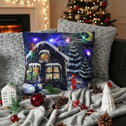 Imaginea din Pernă luminoasă de Crăciun  -  cabana de Craciun