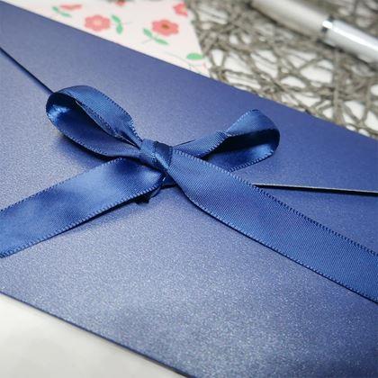 Imaginea din Plic de cadou cu fundiță -  albastru