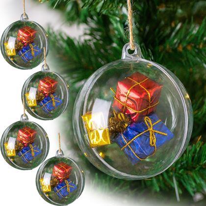 Imaginea din Globuri transparente de Crăciun 5 buc - pentru umplere