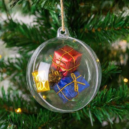 Imaginea din Globuri transparente de Crăciun 5 buc - pentru umplere