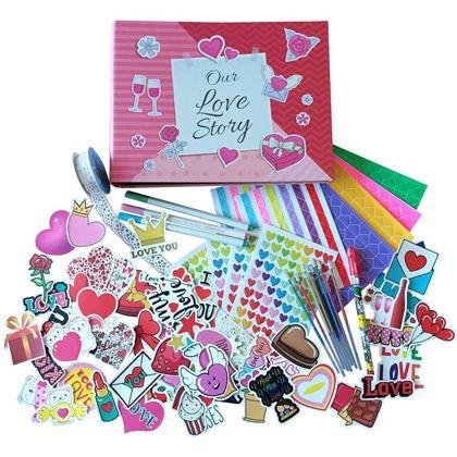 Imaginea din Jurnal de experiențe/album foto pentru cupluri + set creativ de autocolante