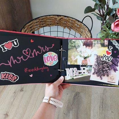 Imaginea din Jurnal de experiențe/album foto pentru cupluri + set creativ de autocolante