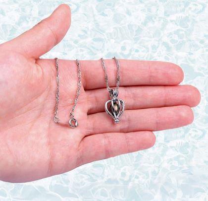 Imaginea din Perla dorinței în scoică cu colier, cercei și inel