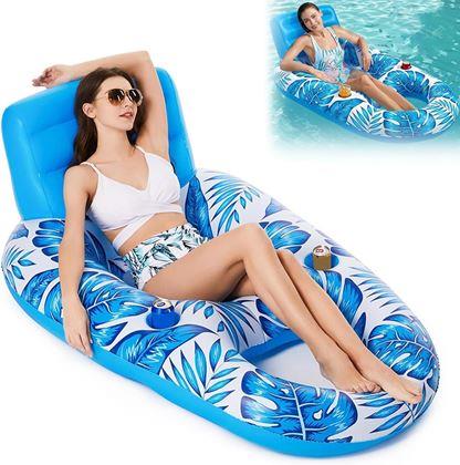 Imaginea din Scaun gonflabil pentru apă cu suporturi pentru băuturi