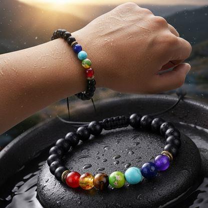 Imaginea Brățară minerală șapte chakre