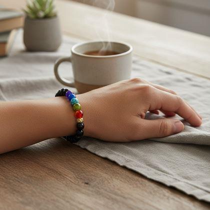 Imaginea din Brățară minerală șapte chakre