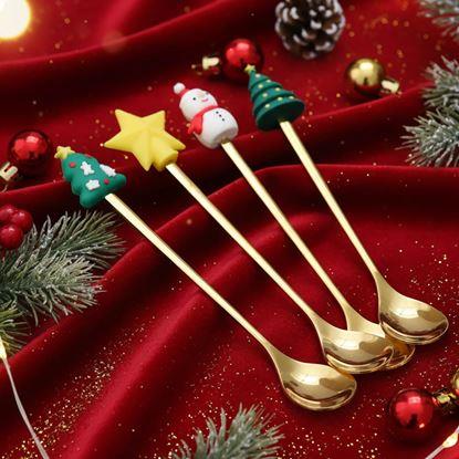 Imaginea Set de lingurițe de Crăciun în cutie cadou, 4 buc.