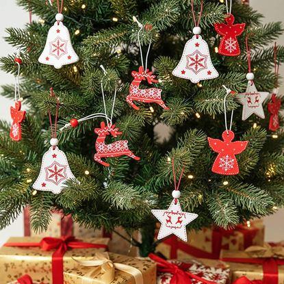 Imaginea Set de ornamente din lemn 12 bucăți