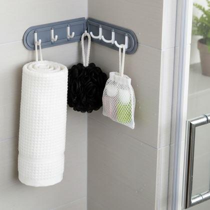 Imaginea din Cuier colțar autoadeziv cu 6 cârlige