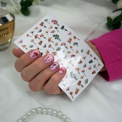 Imaginea din Set de autocolante pentru unghii - 79 bucăți flori de câmp