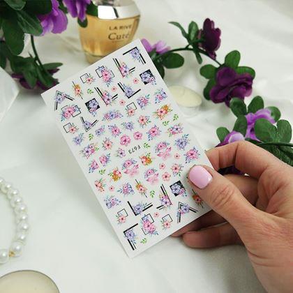 Imaginea din Set de autocolante pentru unghii - 71 bucăți flori