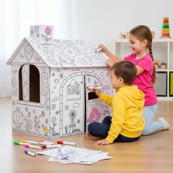 Imaginea din Căsuță pentru copii de colorat cu carioci 60,5 x 48 x 70 cm