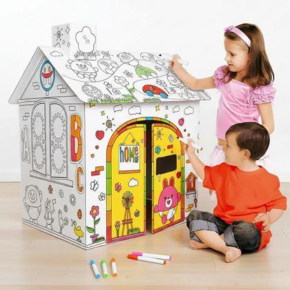 Imaginea din Căsuță pentru copii de colorat cu carioci 60,5 x 48 x 70 cm