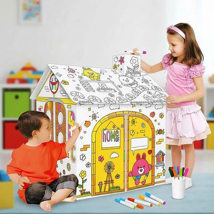 Imaginea din Căsuță pentru copii de colorat cu carioci 60,5 x 48 x 70 cm