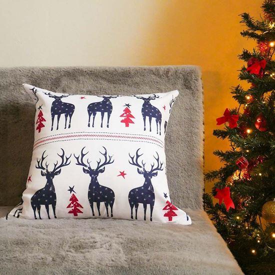 Imaginea din Husă de pernă de Crăciun 40x40 cm  -  reni