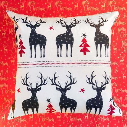 Imaginea din Husă de pernă de Crăciun 40x40 cm  -  reni