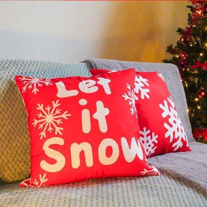 Imaginea din Husă de pernă de Crăciun 40x40 cm  -  Let it Snow