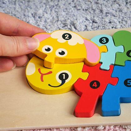 Imaginea din Puzzle din lemn cu numere  -  oaie