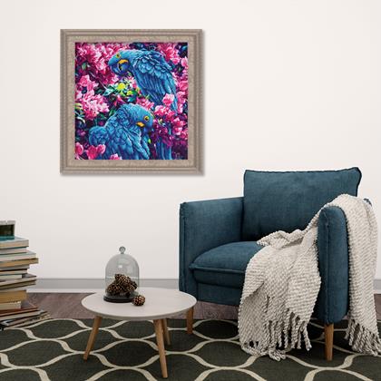 Imaginea din Pictură cu diamante basic  -  papagali